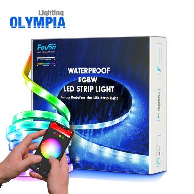 China Swimming Pool Mobile Phone BT Remote Control 12V RGBW Waterproof Neon Cable Led Strip Light for sale