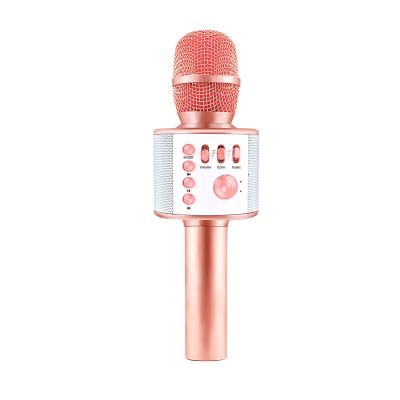 China Karaoke Portable Wireless Microphone Headset H12 Microphone Funny Speaker Mic For Kids Toys Fun for sale