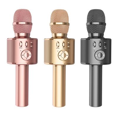 China Hot Sale Handheld Multifunctional Portable Rechargeable Meeting Karaoke Microphone OCF H15 Speakers Wireless Microphone Handheld Mic Home Party KTV for sale