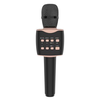 China Karaoke Handheld Wireless Microphone Bluetooths Speaker Family Party KTV Player LED Light Recording MIC for sale