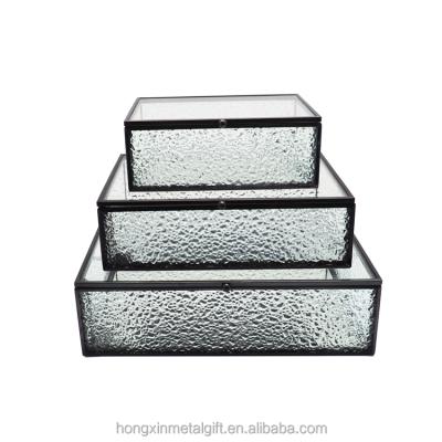 China Clear Glass Jewelry Box Gift Display Storage Or Home Decorative Top Supplier With Best Price Glass Display Jewelry Box for sale