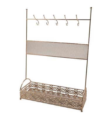 China Large Gift Customized Home Decoration Rack Up Metal Wire Jewelry Display Rack for sale