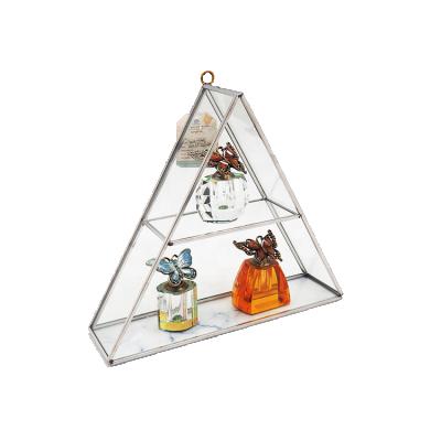 China WH-1001 Wholesale Retro Triangle Decorative Metal Wall Shelf for sale