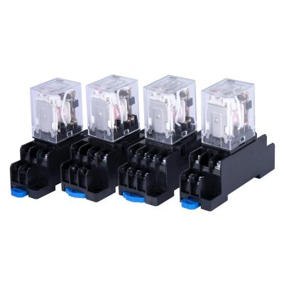 China General Purpose HH52P Small Intermediate Coil Power Relay Relay With Lamp AC220V AC24V AC12V 8 Foot With Socket Base Electrical Accessories for sale