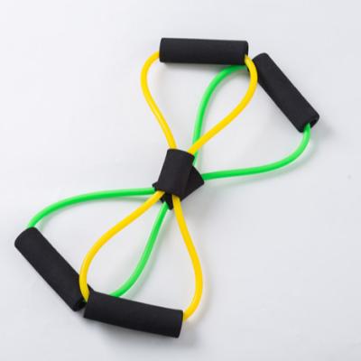 China Figure 8 Shape Resistance Bands Tube Fitness Muscle Workout Home Yoga Exercise Tubes for sale