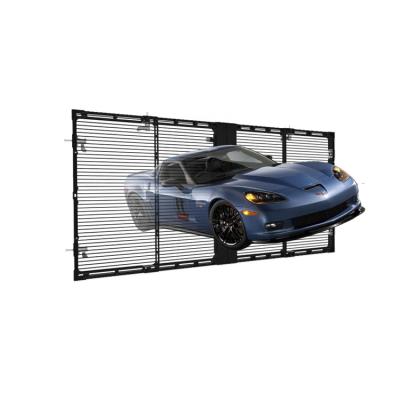 China Outdoor Advertising P7.8 P15 P20 P25 ​​P31 Transparent Indoor Transparent Advertising Mesh LED Display Screen for sale