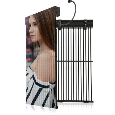 China Outdoor P16 P20 Full Color Outdoor Led Mesh Screen Video Transparent Led Display Curtain Display for sale