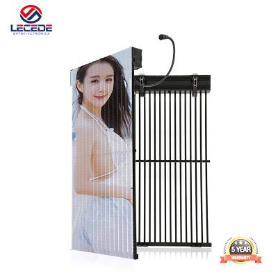 China Outdoor P16 Outdoor P20 Mesh Video Screen Display Transparent Led Full Color Led Curtain Display for sale