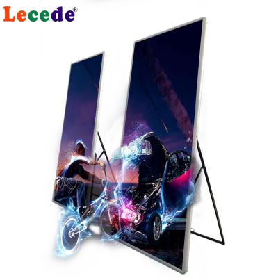 China Outdoor Hot Sale P2.5 Full Color Video Display Stand Led Poster Led Screen For Shop Mall Advertising for sale