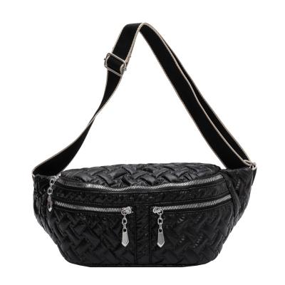 China Water proof Wholesale High Quality Belt Bag Fashion Quilted Puffer Waterproof Fanny Pack Waist Bags For Women for sale