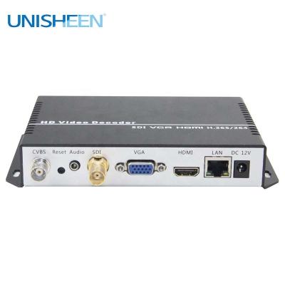 China NDI Video Decoder Lantency SRT RTSP Low UDP RTMP H.265 H.264 IPTV UHD IP to SDI VGA HDMI Output JM3500CS-N for sale