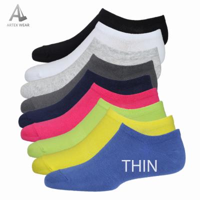 China Sweat-absorbent thin combed cotton arch support no show sock for sale