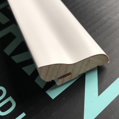 China Sustainable Geran Sourced High Quality White Gesso Primed Softwood Skirting Board Wood Baseboard for sale