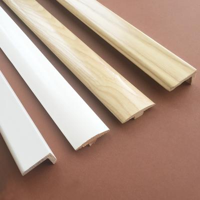 China Stable Bezel Solid Wood T-Molding Angle Bead Molding Skirting Board for sale