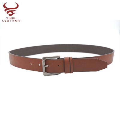 China New design PU ALLOY men's belt two real roller antic nickel flat buckle men's belts leather formals for sale