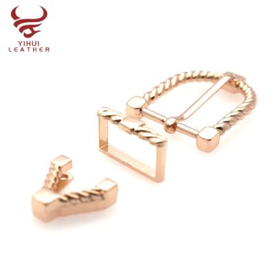 China Fashion Nickel Free Custom Metal Hardware Women Pin Buckle Pin Buckle Belt Western Belt Buckle 3 Pieces for sale