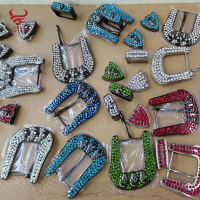 China Wholesale Punk Rock Star Buckle Sets Crystal Rhinestone Pin Buckle Fashion Cowboy Belt Buckle Western Manufacturers for sale