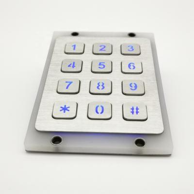 China Durable Waterproof Steel Safe Financial System System Equipment Financial Key Position Button LED 12 Keypad for sale