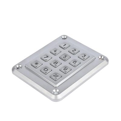 China Telecommunication Equipment Customize Zinc Alloy IP65 Waterproof 12 Keys 3x4 Illuminated Metal Backlit Keypad For Industrial Telephone Access Control System for sale