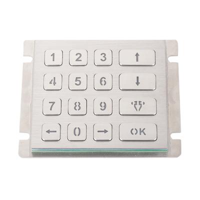 China LED Illuminated Backlit Metal Keypad Customized Kiosk Waterproof Numeric Keypad For Vending Machine for sale