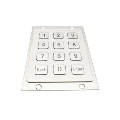 China Door Keypad USB 4x3 Exit Door Lock Stainless Steel Metal Button Waterproof Numeric Keypad for sale