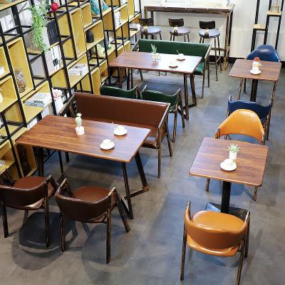 China Eco - Friendly Cafe Restaurant Tables And Chairs Wooden Nightclub Commercial Furniture Restaurant Furniture Restaurant Sets for sale