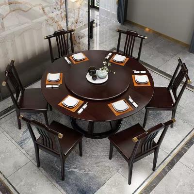 China Extendable dining room furniture around revolving wooden table for sale