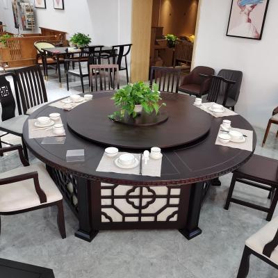 China Traditional Dining Room Furniture Log Table with Rotating Dining Table for sale