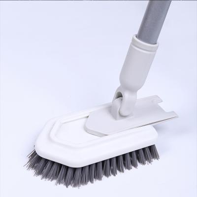 China Sustainable Bathroom Cleaning Brush PP Telescopic Head And Sponge Head Cleaning Brush for sale