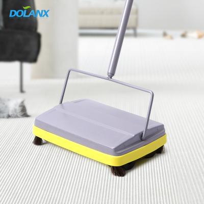 China Sustainable Hand Push Household Floor Cleaning Rotation Sweep Broom Magic Carpet Sweeper for sale