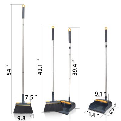 China New design from China straight manufacturer cleaning windproof broom and soft broom dustpan for indoor and outdoor for sale