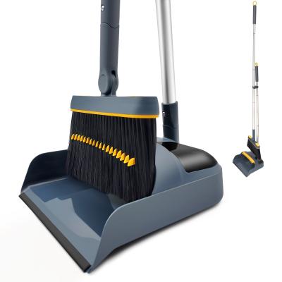 China Household Straight High Quality Multifunctional Magic Broom Soft Bristle Broom And Dustpan Windproof Soft Set for sale