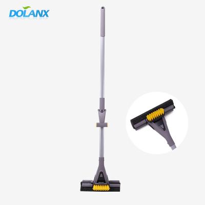 China Sustainable Dolanx Top Selling Sponge Cleaning Flat Mop With Small Brush for sale