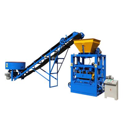 China QT4-24 Semi Automatic Hotels Concrete Block Making Machine Mini Brick Plant for sale