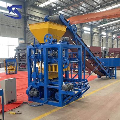 China Hotels QT4-24 Sancidalo Cement Paver Interlock Block Casting Machine Price List Cavity Concrete Brick Making Machine for sale