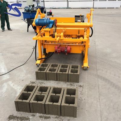 China Movable concrete type qt4-30 hole building material stores brick machine block making machine for sale