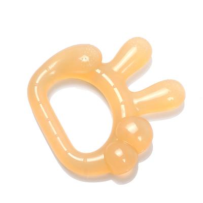 China BPA Free 2022 Soft Teeth Chew Baby Toys Cute Gesture Form BPA Free Silicone Milk Teeth for sale