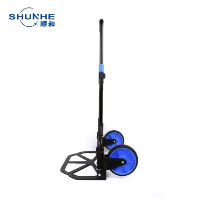 China High Quality Collapsible Wheel Luggage Trolley 90kg Foldable Trolley With TPR Wheel for sale