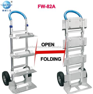 China FW-82A/B/C Industrial Layers Standing Heavy Handtruck With TPR Wheels for sale