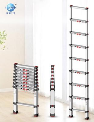 China ST-09 Folding Ladders 9 Step Folding Ladder Aluminum Telescopic Extension 256cm/8.4ft for sale