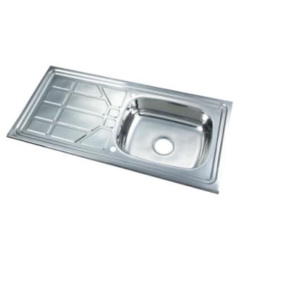 China Without Faucet Single Bowl Kitchen Sinks With Drainer SS 9050 for sale