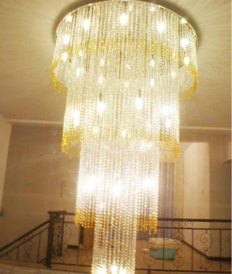 China Modern glass chandelier morden light hotel lobby light stair chandelier for sale