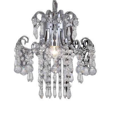 China Crystal Chandelier Modern Chrome Small Pendant Light W11.8, 1 Light E26. for sale