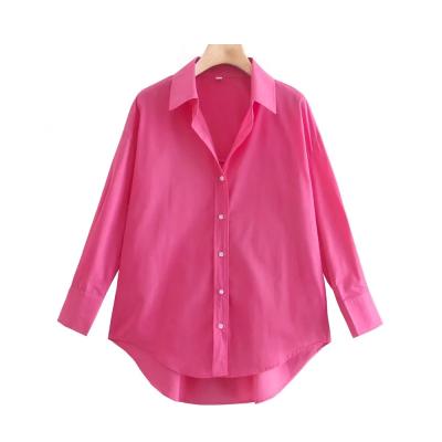 China Anti-pilling Designer Soft Sustainable Hot Selling Full Polyester Casual Shirts For Women for sale