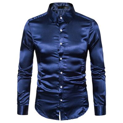 China Anti-pilling Men's Long Sleeve Shirt Men High Quality Comfortable Casual Slim Cotton Plain for sale