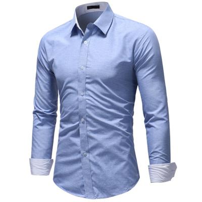 China OEM Anti-pilling Cotton Printing Cotton Male Button Simple Slim Formal Shirts Men Custom Work for sale