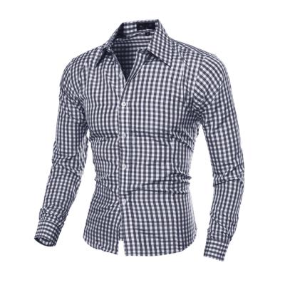 China High Quality Striped Long Sleeve Cotton Anti-Pilling Men Casual Plaid Shirts for sale