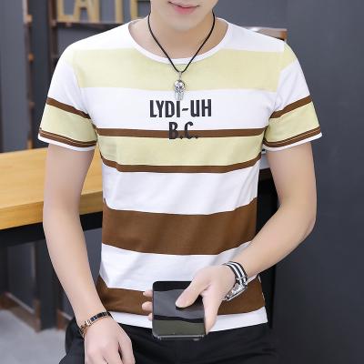 China Manufacture Wholesale Casual Men's Anti-Wrinkle Clothing T Shirts Colorful Striped T-shirt Men's T-shirt for sale