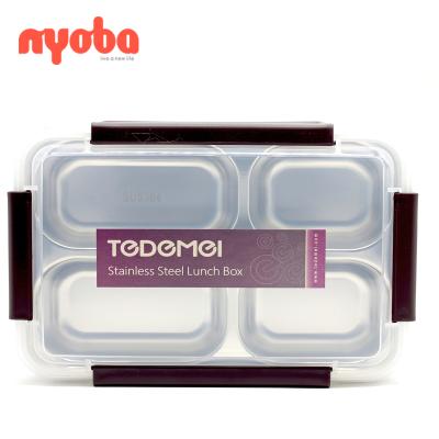 China Wholesale High Quality Cool Portable Homio Tedemei Food Grade 304Stainless Student Bento Leakproof Steel Lunch Box BPAfree Heat Preservation With Lid for sale