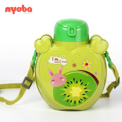 China 2019 Viable Wholesale Leakproof Portable Durable Plastic Large Cute Cartoon With Rope Outdoor Sport Kid Child Outdoor Water Bottle for sale